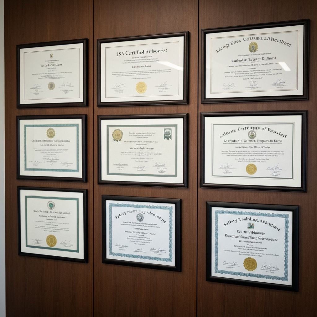 Professional credentials and certifications